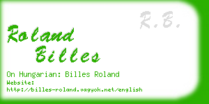 roland billes business card